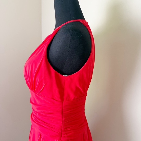 NWT JJs House A-line Halter Chiffon Cocktail Dress With Cascading Ruffles size 6 - Picture 9 of 16